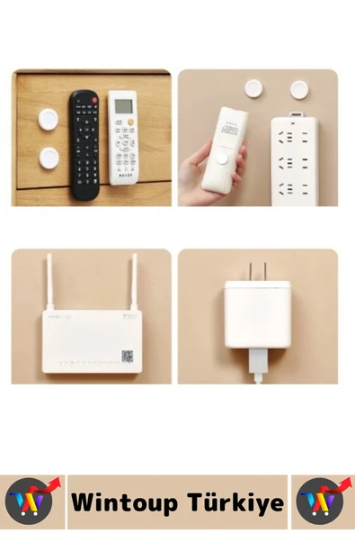 Kendinden Güçlü Yapışkanlı Ev Ofis Kumanda Telefon Model Küçük Eşya Çok Amaçlı Mıknatıslı Tutucu - 4