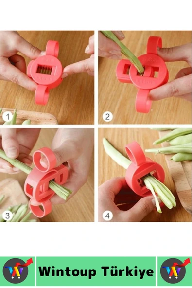 Ergonomik Tutuş Mutfak Kaymaz Hızlı Pratik Bamya Bakla Taze Fasulye Dilimleme Ayıklama Aparatı - Resim 2