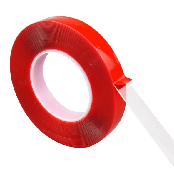 2 Metre Şeffaf Ekstra Güçlü Banyo Mutfak Posta Ofis Çift Taraflı Akrilik Silikon VHB Bant (5284) - Resim 2