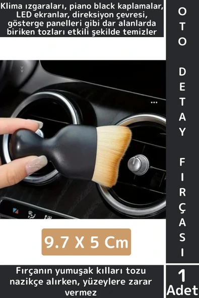 Ergonomik Ev Oto Klima Direksiyon Panel İç Bakım Koruma Yumuşak Kıllı Araba Detay Temizlik Fırçası ürün görseli