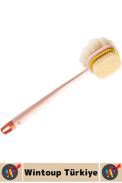 Ergonomik Tutuş Hassas Derin Temizlik Çift Taraflı Asılabilir Saplı Banyo Duş Fırçası 35 X 6.5 Cm - 2