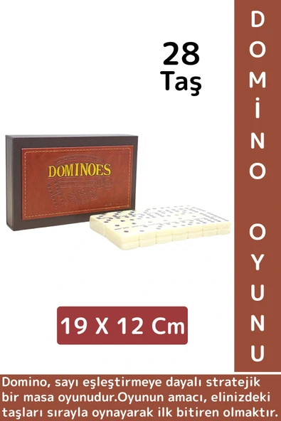 Premium Yüksek Kaliteli Eğlenceli Strateji Beceri Gelişimi Masa Oyunu Deri Kutulu DOMİNO OYUNU ürün görseli