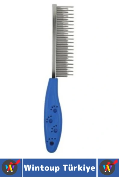 Ergonomik Tutuş Dayanıklı Evcil Hayvan Tüy Bakım Temizlik Masaj Etkili Kedi Köpek Tüy Açıcı Tarak - Resim 2