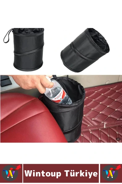 Dayanıklı Oto Koltuk Arkası Başlığa Asılabilir Outdoor Kamp Piknik Araç İçi Katlanabilir Çöp Torbası - Resim 2