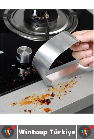 Kendinden Yapışkanlı Mutfak Banyo Kolay Temizlik Su Sızdırmaz Yanmaz Alüminyum Bant 5 MtrX3 Cm 5 Adt - Resim 5