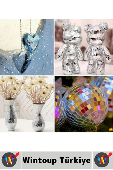 Kolay Kesilebilen Esnek Kendinden Yapışkanlı Gümüş Renk Süsleme Dekorasyon Bantı 4 CmX1 Mtre 5 Adet - Resim 2