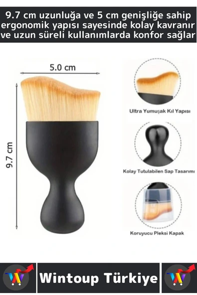 Ergonomik Ev Oto Klima Direksiyon Panel İç Bakım Koruma Yumuşak Kıllı Araba Detay Temizlik Fırçası - Resim 4