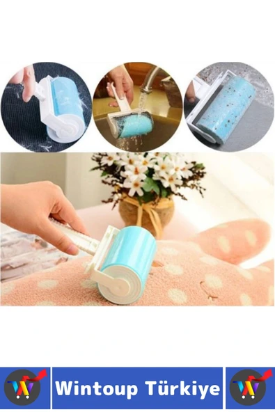 Uzun Ömürlü Pratik Kolay Temizlik Halı Koltuk Evcil Hayvan Kedi Köpek Kıl Tüy Kir Toz Toplama Rulosu - Resim 4