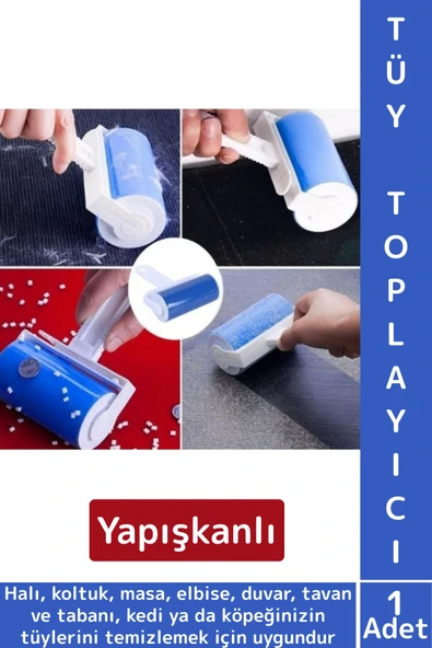 Uzun Ömürlü Pratik Kolay Temizlik Halı Koltuk Evcil Hayvan Kedi Köpek Kıl Tüy Kir Toz Toplama Rulosu ürün görseli