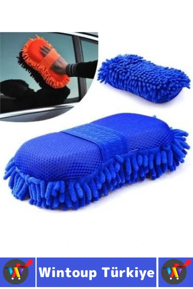 Ergonomik Oto İç Dış Bakım Temizlik Çizilme Önleyici Özel Püsküllü Premium Araba Yıkama Eldiveni - Resim 5