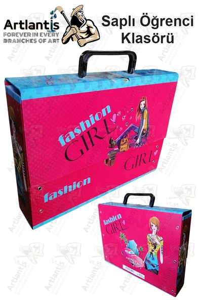 Saplı Klasör 1 Adet Kolplu Klasör Öğrenci Klasörü 32x24x7 cm Saplı Çanta Saplı Dosya Okul Sınıf - 3