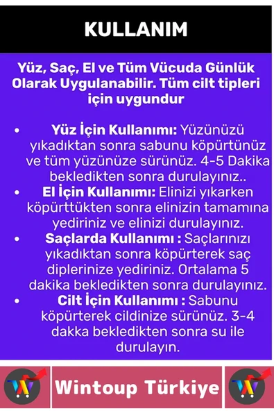 Doğal Saf Saç Cilt Vücut Cilt Dengesi Koruyan Tazeleyen Gözenek Temizleyen Yılan Otu Sabunu 10 Adet - Resim 3