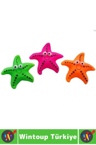 Evcil Hayvan Köpek Diş Temizliği Kaşıma Masaj İlgi Çekici Denizyıldızı Figür Çiğneme Oyuncağı 2 Adet - Resim 2