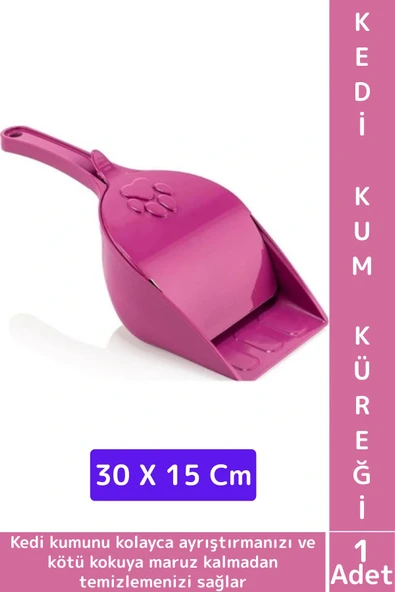 Evcil Hayvan Pet Kum Tuvalet Ayırıcı Dayanıklı Hijyenik Kapaklı Kedi Kumu Tuvalet Küreği 30 X 15 Cm ürün görseli