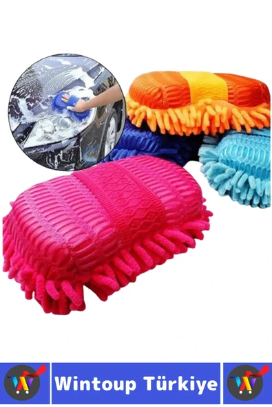 Ergonomik Oto İç Dış Bakım Temizlik Çizilme Önleyen Özel Püskül Premium Araba Yıkama Eldiveni 2 Adet - Resim 3