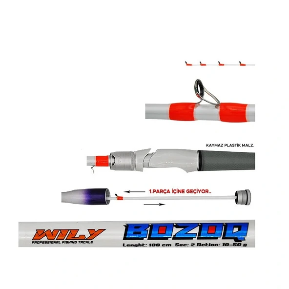 Wily Bozoq 180CM 10-50 gr Bot Kamış - Resim 2