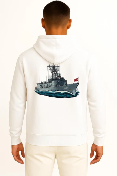 Kapüşonlu Tcg Gediz Seyir Temalı Cep ve Sırt Tasarımlı Unisex Sweatshirt - Resim 8