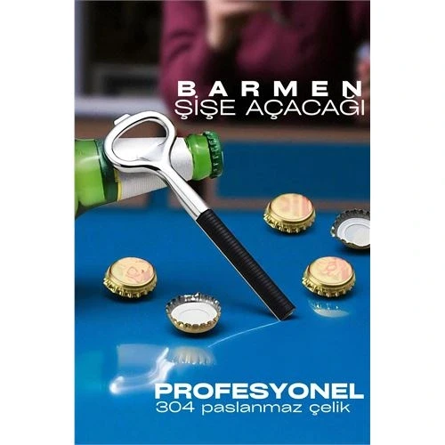 Barmen Şişe Açacağı - Profedsyonel Şişe Açacağı 304 Çelik - Resim 2