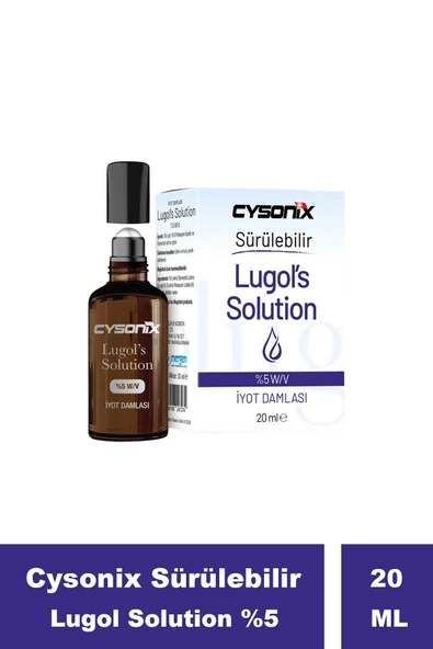 Cysonix Sürülebilir Lugol Solution %5 20 ml ürün görseli 1