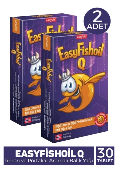 EasyFishoil Q 30 Çiğneme Tableti 2 Adet ürün görseli 1