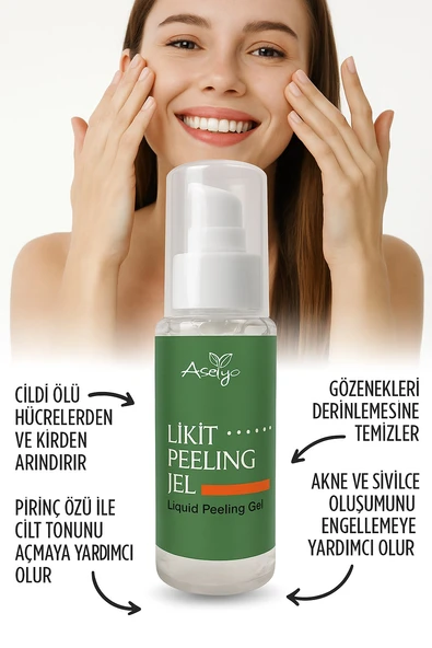 ASELYA LİKİT PEELİNG JEL 100 ML – CİLT ARINDIRICI VE GÖZENEK TEMİZLEYİCİ JEL