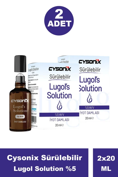 Cysonix Sürülebilir Lugol Solution %5 20 ml 2 Adet ürün görseli 1