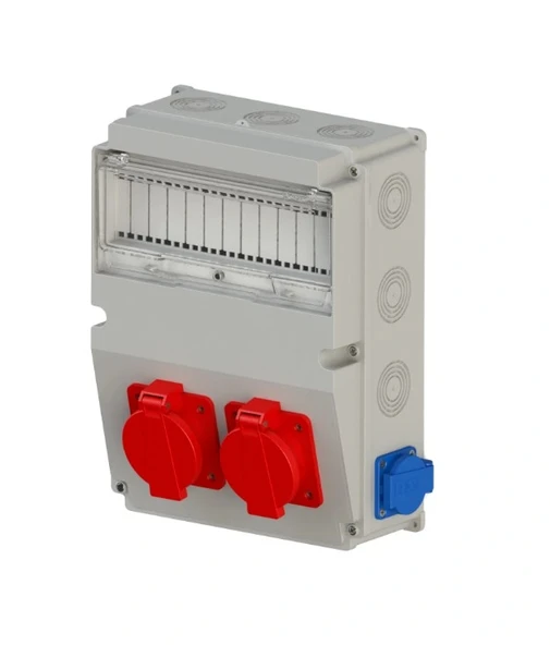 NEAD Kombinasyon Kutusu 2 Adet 3x25 Trifaze Priz + 2 Adet 1x16 Monofaze Priz Montajlı Kombinasyon Panosu ürün görseli