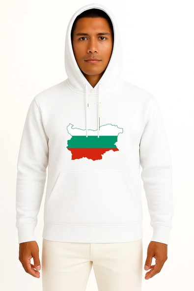 Kapüşonlu Flag Of Bulgaria Map Collection Göğüs Tasarımlı Unisex Sweatshirt ürün görseli