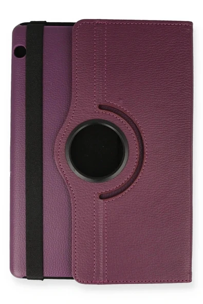 Litae Trend BFS Huawei MediaPad T5 10 Kılıf 360 Tablet Deri Kılıf - Mürdüm - Resim 2