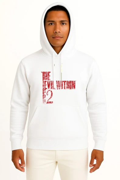 Kapüşonlu The Evil Within 2 Video Game Göğüs Tasarımlı Unisex Sweatshirt - Resim 3