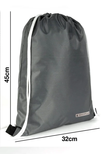 Rakerplus Antrasit 32x45 cm Su Geçirmez Büzgülü Krampon ve Spor Çantası - Resim 4