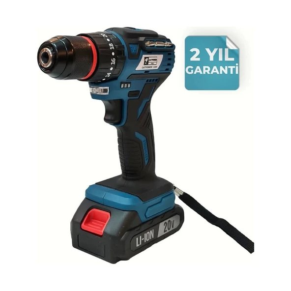 CatPower 1320 20 V 2 Ah Çift Akülü Darbeli Vidalama Makinesi - Resim 4
