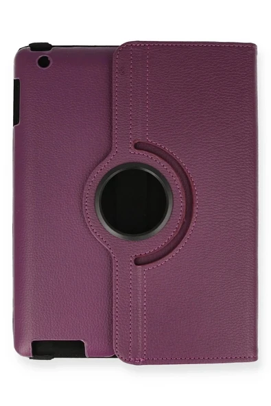 Litae Trend BFS iPad 4 9.7 Kılıf 360 Tablet Deri Kılıf - Mürdüm - Resim 2