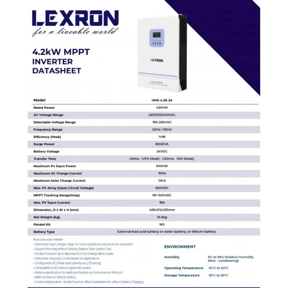 Lexron 4.2kW 24V MPPT Akıllı İnverter - 2