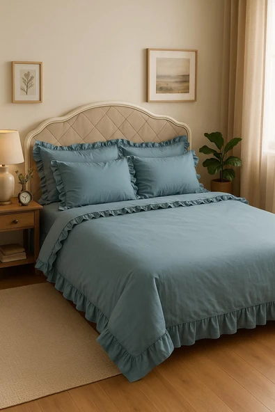 %100 PAMUK FIRFILI NEVRESİM TAKIMI