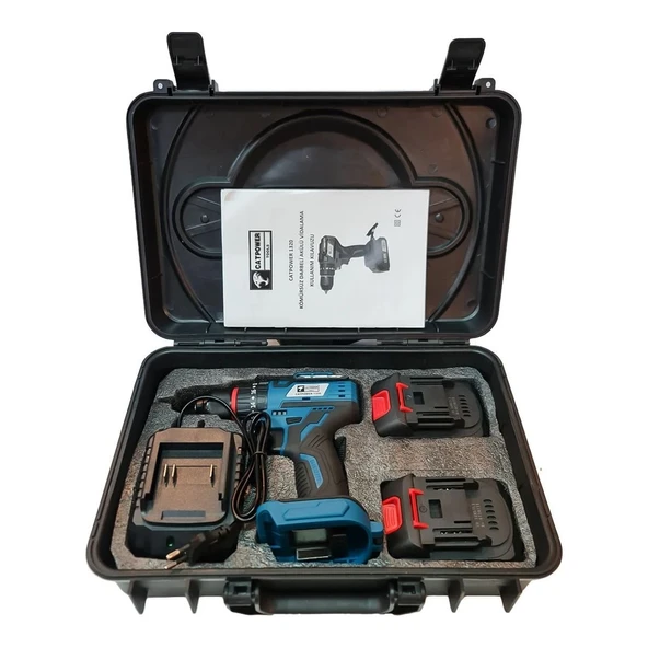CatPower 1320 20 V 2 Ah Çift Akülü Darbeli Vidalama Makinesi - Resim 2