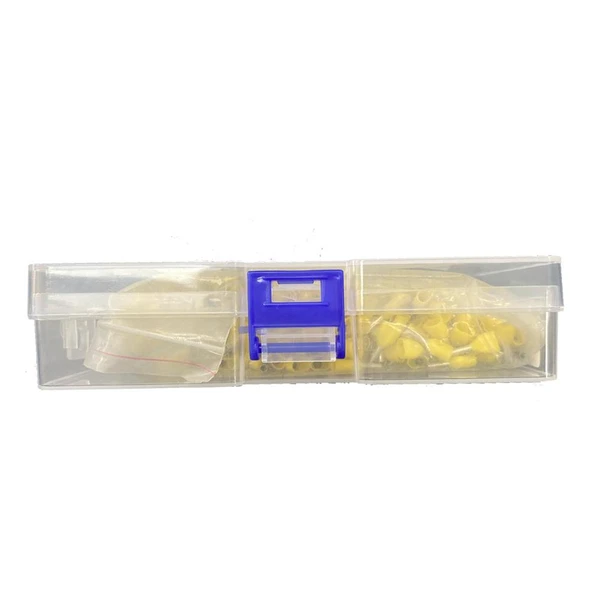 Tügen 2x1,00mm2 Çift Girişli İzoleli Yüksük Sarı ( 1 Kutu 500 Adet ) - Resim 3