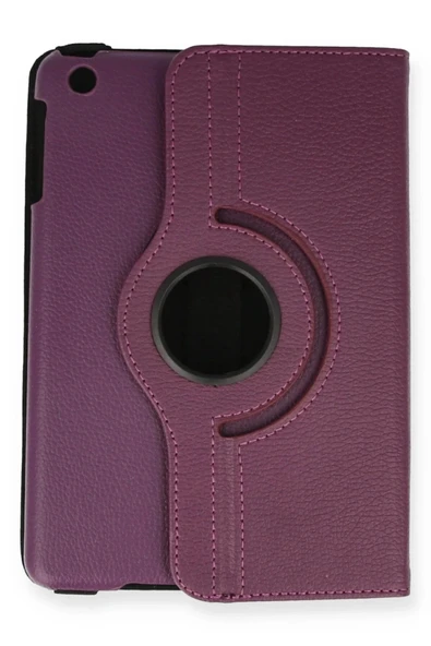 Litae Trend BFS iPad Mini 1 Kılıf 360 Tablet Deri Kılıf - Mürdüm - Resim 2