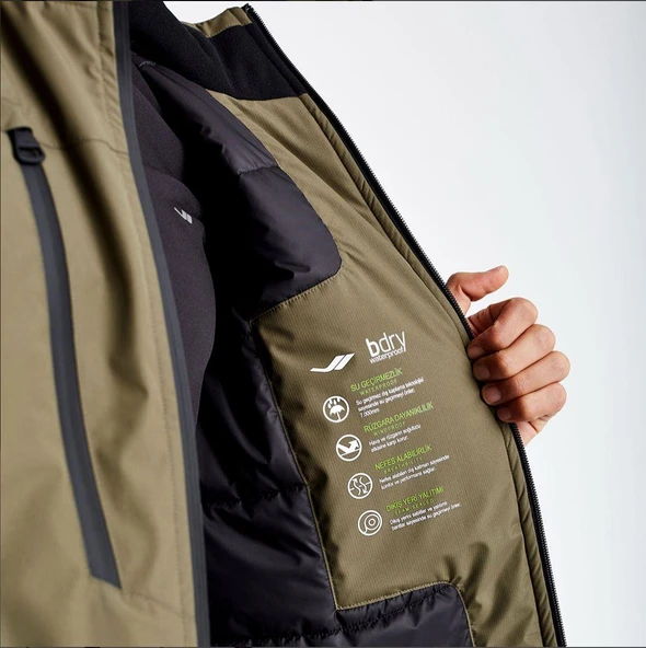 Lescon 25K-1052 ERKEK SU GEÇİRMEZ KABAN - Resim 7