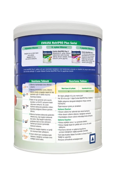 Evolvia Nutripro Plus 2 Devam Sütü 800 gr - Resim 5