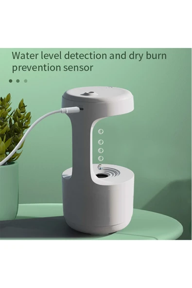 Blackbird LZ599 Yerçekimsiz Hava Nemlendirici | 600 ml Kapasite | Dijital Saatli | Zarif Tasarım - 4