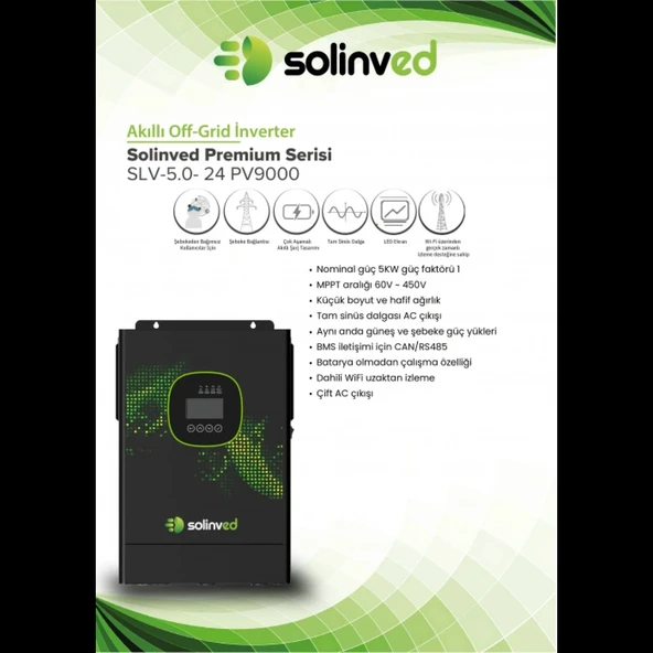 SOLİNVED GORDİON SERİSİ 5KW 24V MPPT OFF-GRID İNVERTER - 2