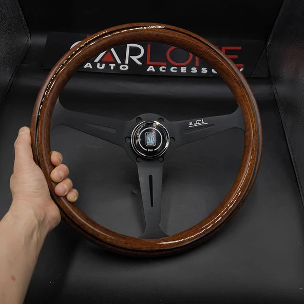 Nardi Ahşap Direksiyon 35cm-Siyah Mat Gövde-Ojinal 1. Sınıf Premium Direksiyon ürün görseli