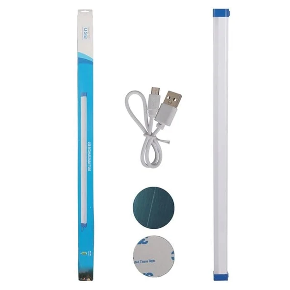 PowerMaster T570 70cm 100W Çubuk Portatif LED Işıldak Şarjlı Tüp Lamba 1800mAh - Resim 5