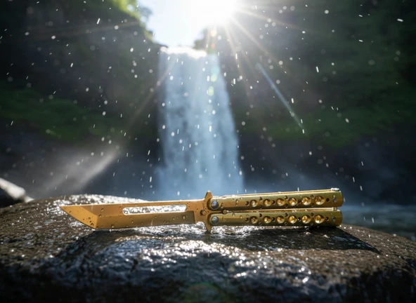 AlsepeteAvm Gold Delikli Tanto Kamp Çakısı ürün görseli