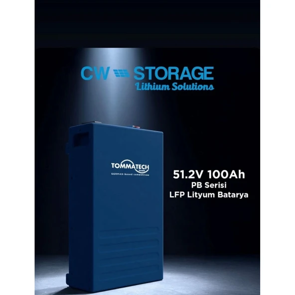 TommaTech PB Serisi 51.2V 100Ah LFP Lityum Batarya ürün görseli 1