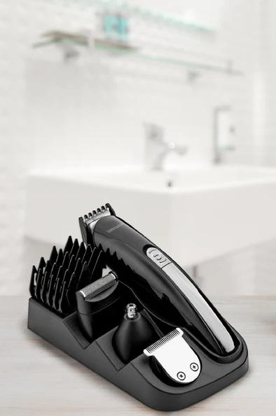 GOLDMASTER Filinta 9 In 1 Standlı Kablosuz Kablolu Hızlı Şarj Erkek Bakım Seti (ADAPTÖRLÜ) - Resim 7