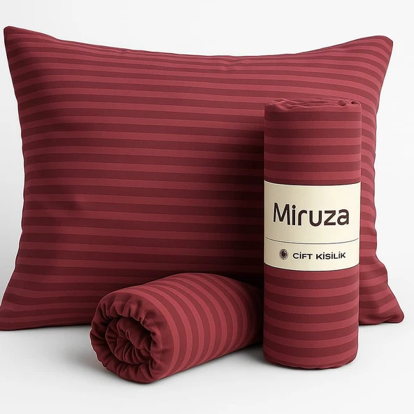 %100 PAMUK SATEN LASTİKLİ ÇARŞAF SETİ - 3