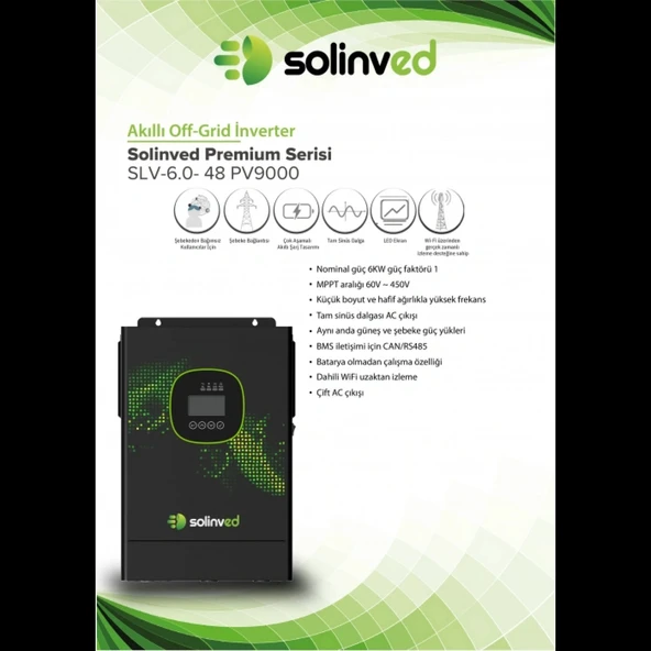 SOLİNVED GORDİON SERİSİ 6KW 48V MPPT OFF-GRID İNVERTER - 2