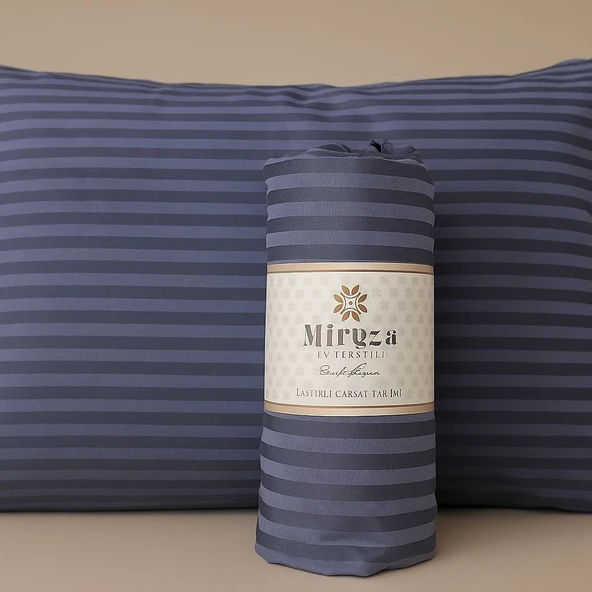 %100 PAMUK SATEN LASTİKLİ ÇARŞAF SETİ - 4